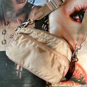 Prada nylon with leather trim shoulder/ sling / waist bag.